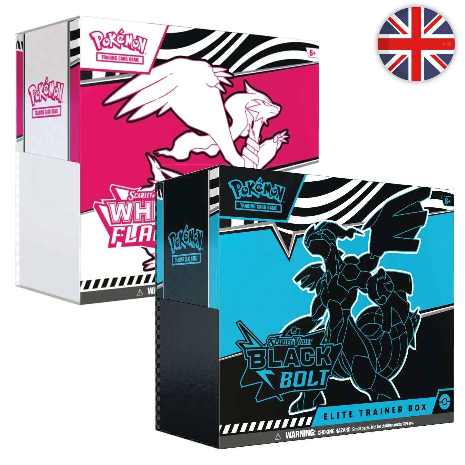 Pokémon (EN) - ETB Coffret Dresseur d&#39;élite (set de 2) - EV10.5 Foudre Noire &amp; Flamme Blanche