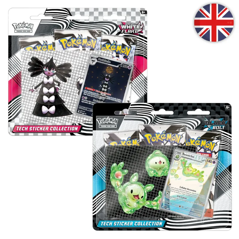 Pokémon (EN) - Collection autocollant réajustable (set de 2) - EV10.5 Foudre Noire &amp; Flamme Blanche