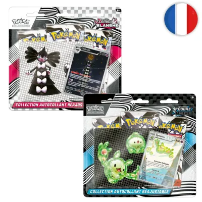 Pokémon (FR) - Collection autocollant réajustable (set de 2) - EV10.5 Foudre Noire &amp; Flamme Blanche