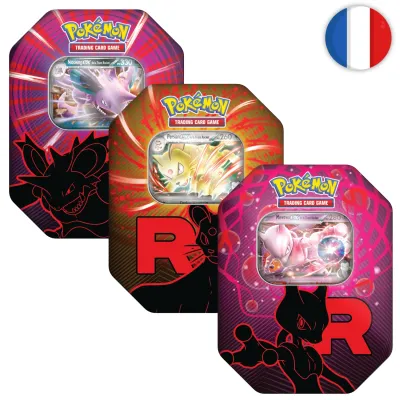 🟣[𝗣𝗥𝗘𝗖𝗢] Pokémon (FR) - Pokébox Fall EX Tin (set de 3, Mewtwo, Nidoking et Persian)