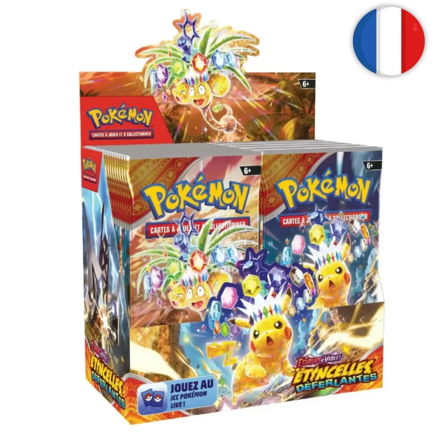 🟣[𝗣𝗥𝗘𝗖𝗢] Pokémon (FR) - Display 36 boosters - EV08 Étincelles Déferlantes