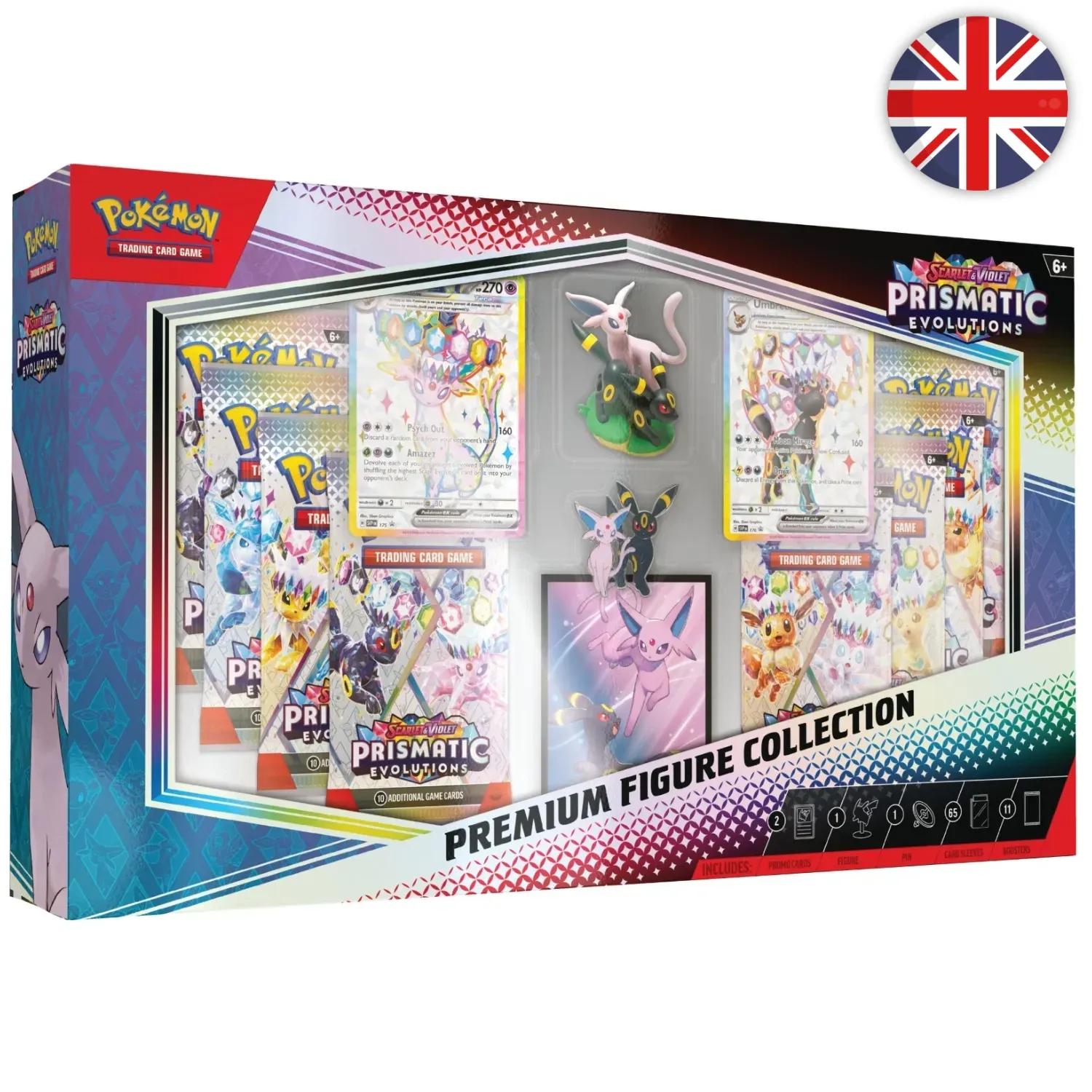 🟣[𝗣𝗥𝗘𝗖𝗢] Pokémon (EN) - Collection Premium avec figurine - EV08.5 Évolutions Prismatiques