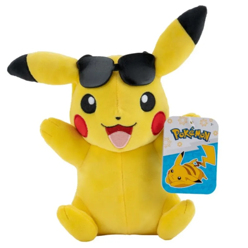 Pokémon - Peluche Pikachu avec des lunettes de soleil (20cm)