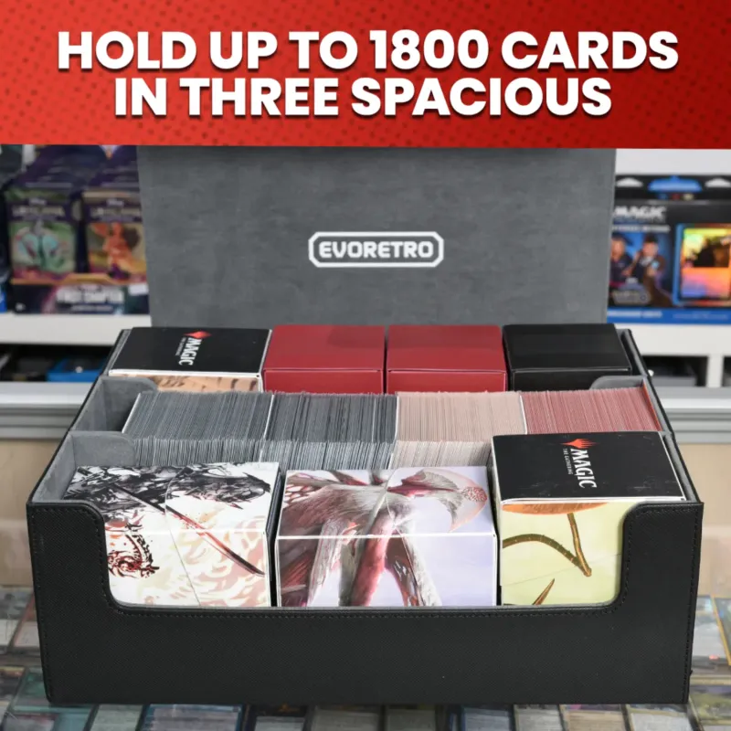 Evoretro - Magnetic card deck storage holding 1800pcs