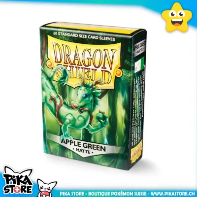 Dragon Shield - 60 protège-cartes standard Mat (vert-pomme)