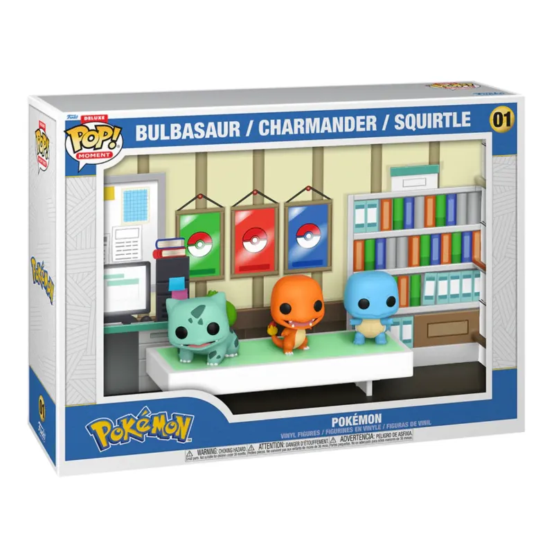 Pokémon - Funko POP MOMENTS Deluxe N°01 - Pokemon Starters 1996