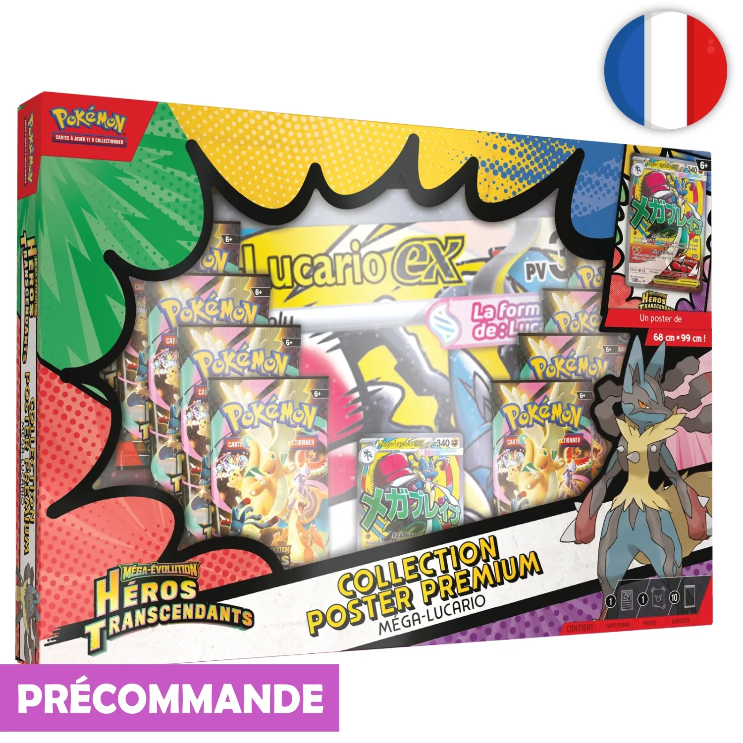 🟣[PRÉCO] Pokémon (FR) - Collection poster Premium - Méga-Lucario ou Méga-Gardevoir - ME02.5 Héros Transcendants