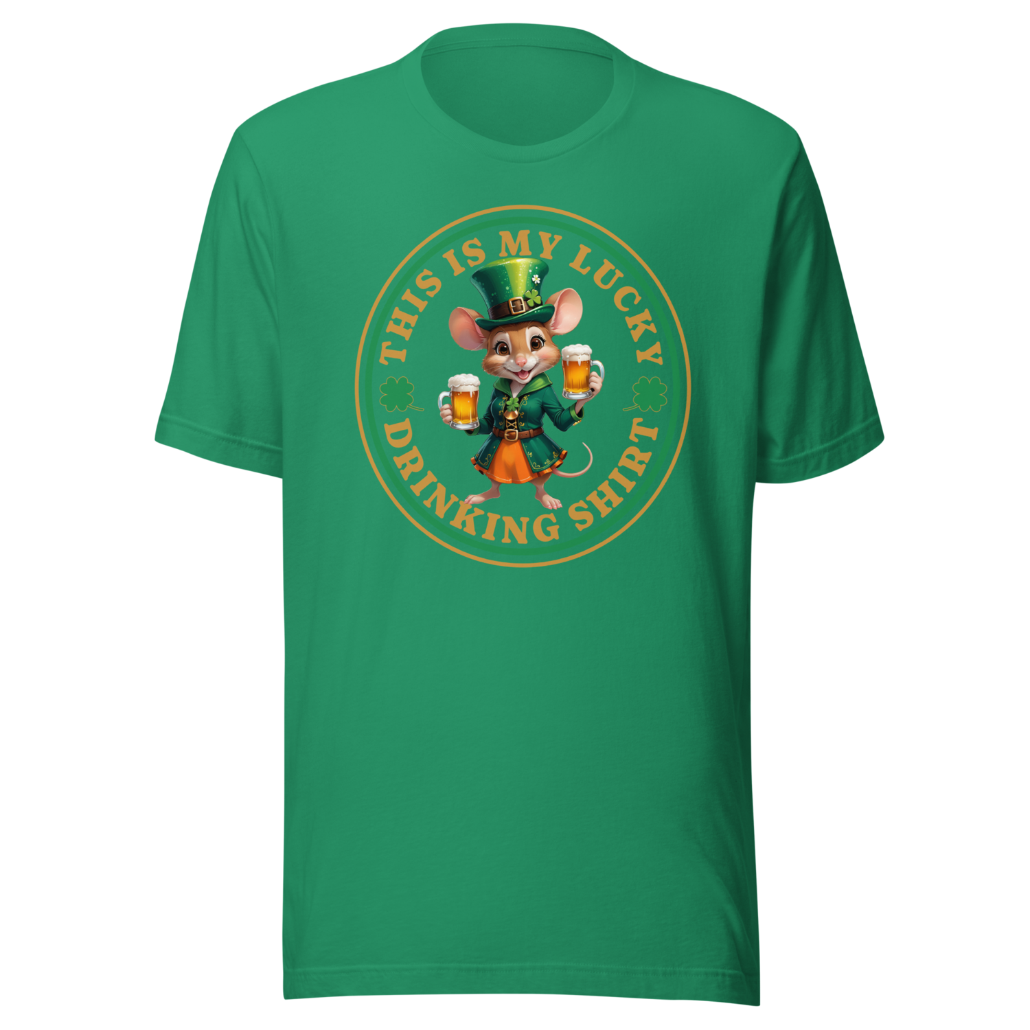 Lucky Drinking Shirt Girl Mouse