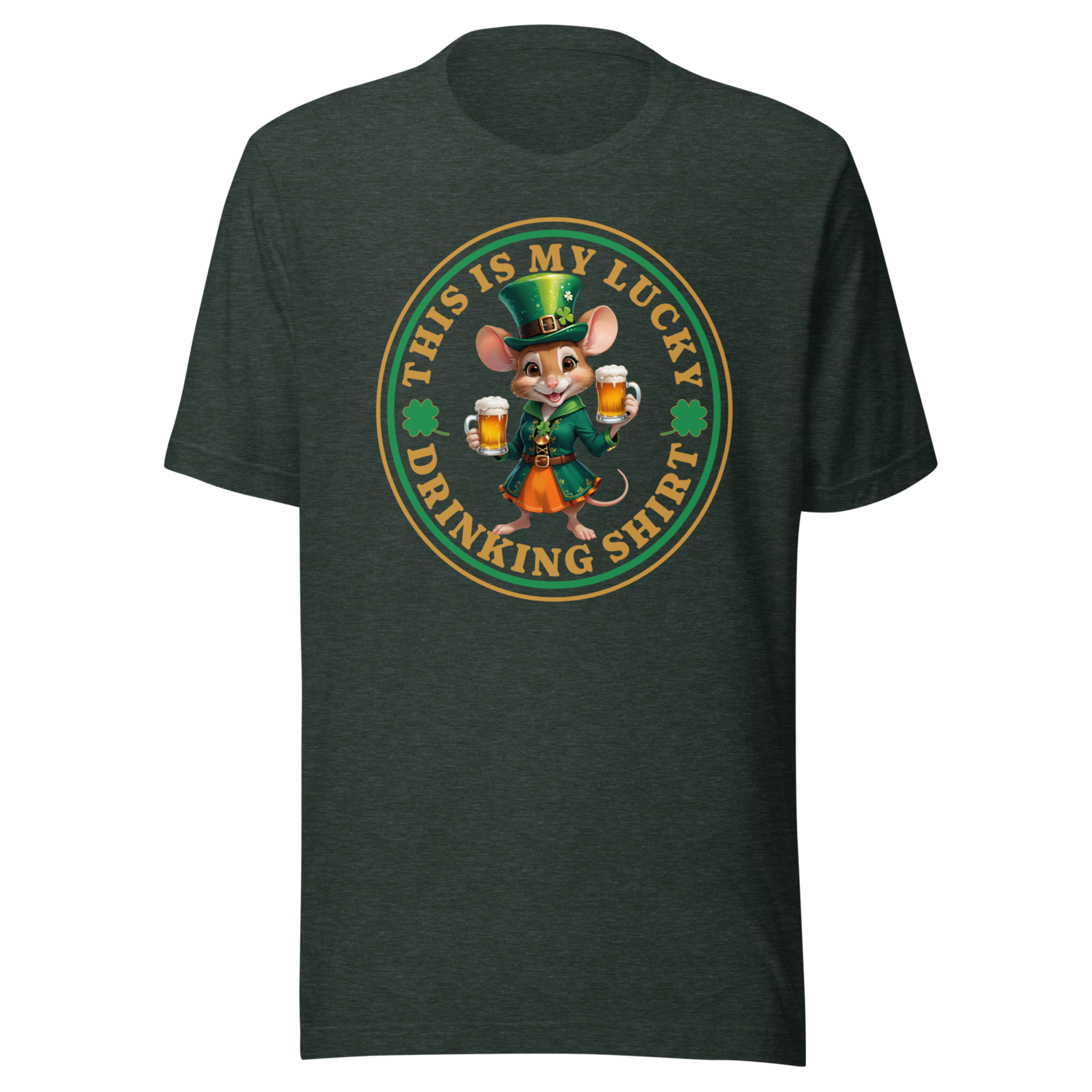 Lucky Drinking Shirt Girl Mouse