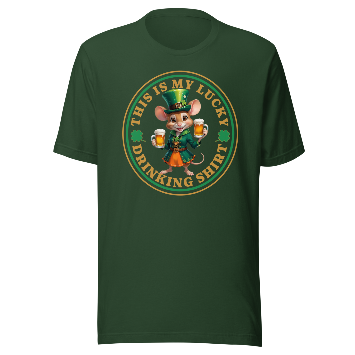 Lucky Drinking Shirt Girl Mouse