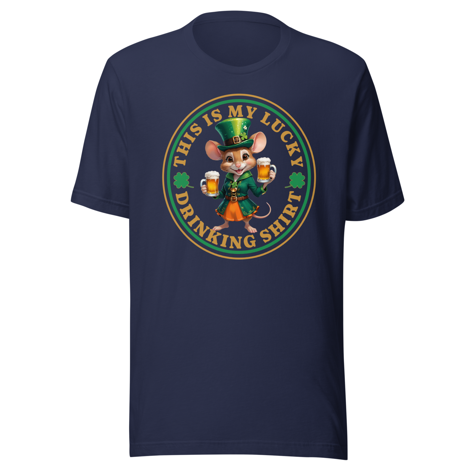 Lucky Drinking Shirt Girl Mouse