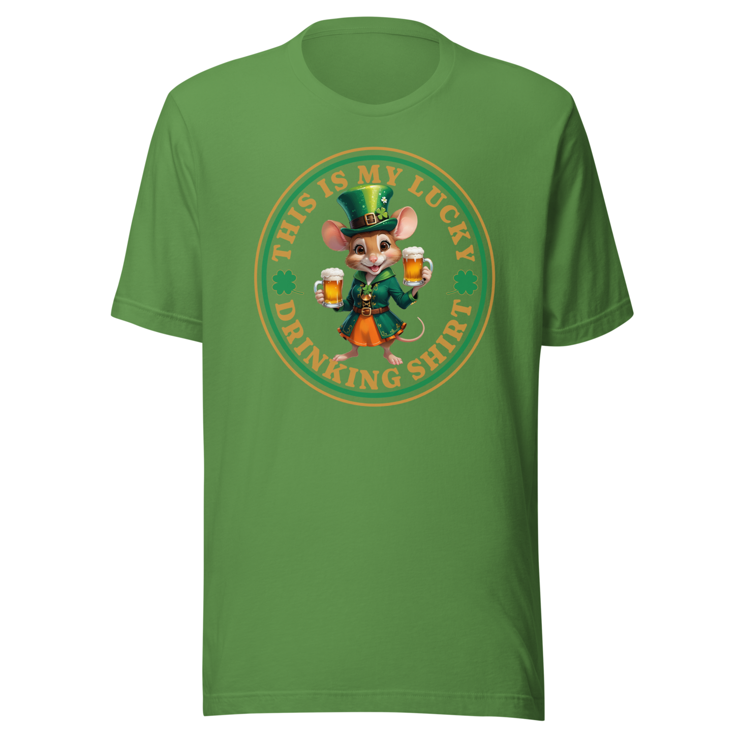 Lucky Drinking Shirt Girl Mouse