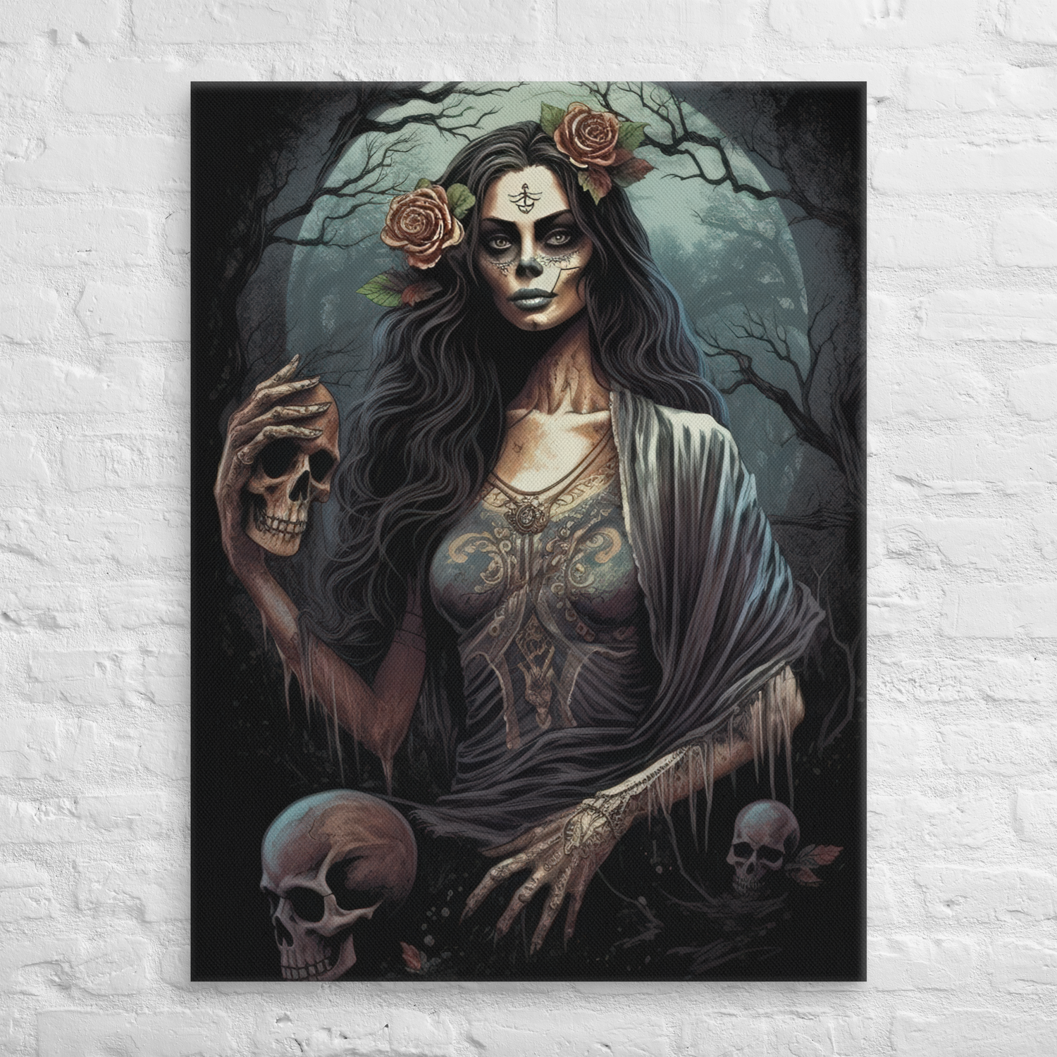 Eclipse of Elegance: Sugar Skull Art
