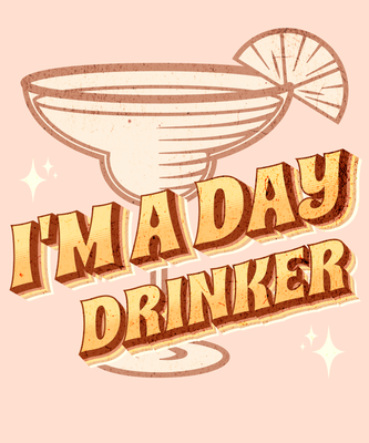 I&#39;m A Day Drinker Margarita Crop Hoodie