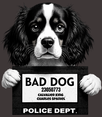 Bad Dog Cavalier King Charles Spaniel