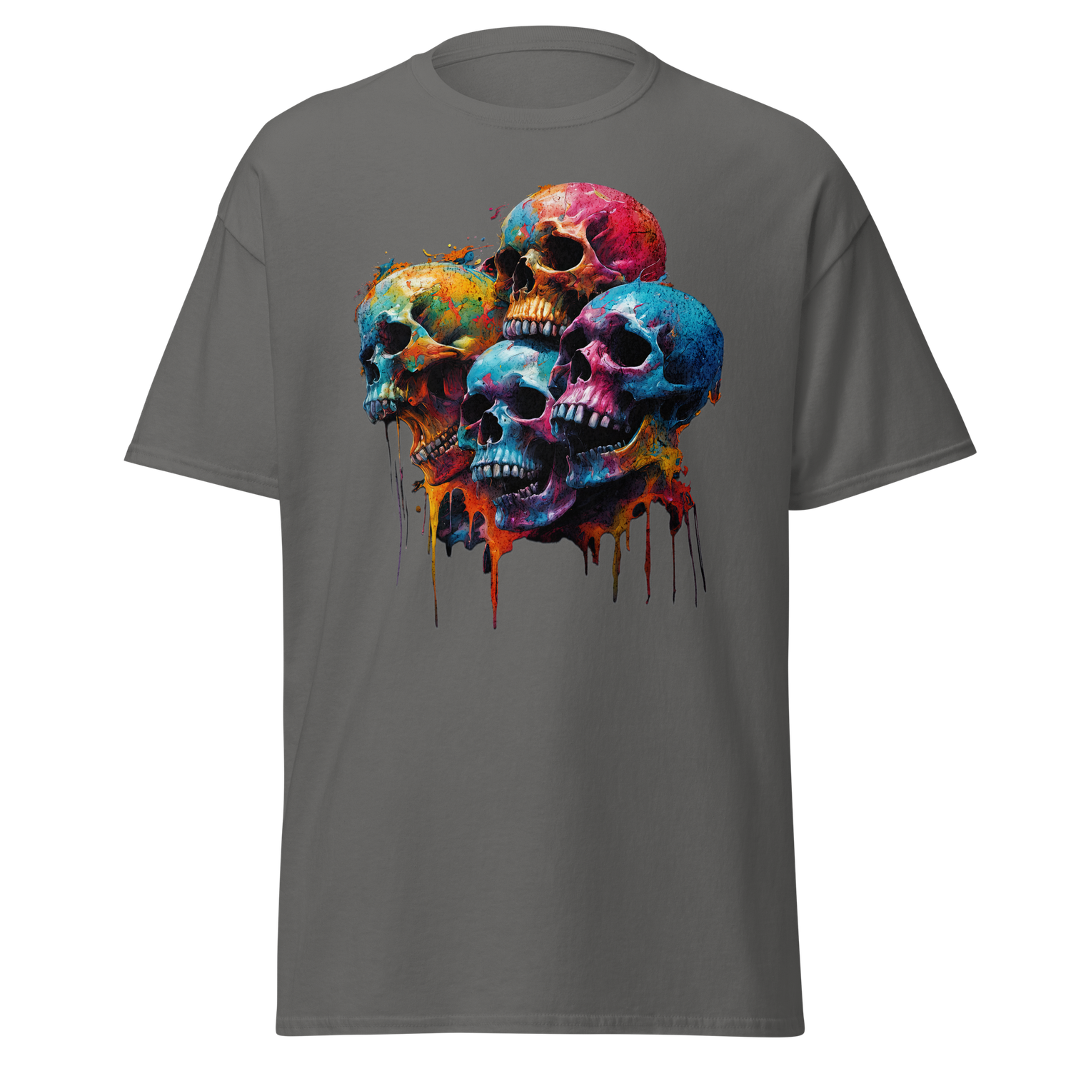 Skulls Screaming Color in the Night