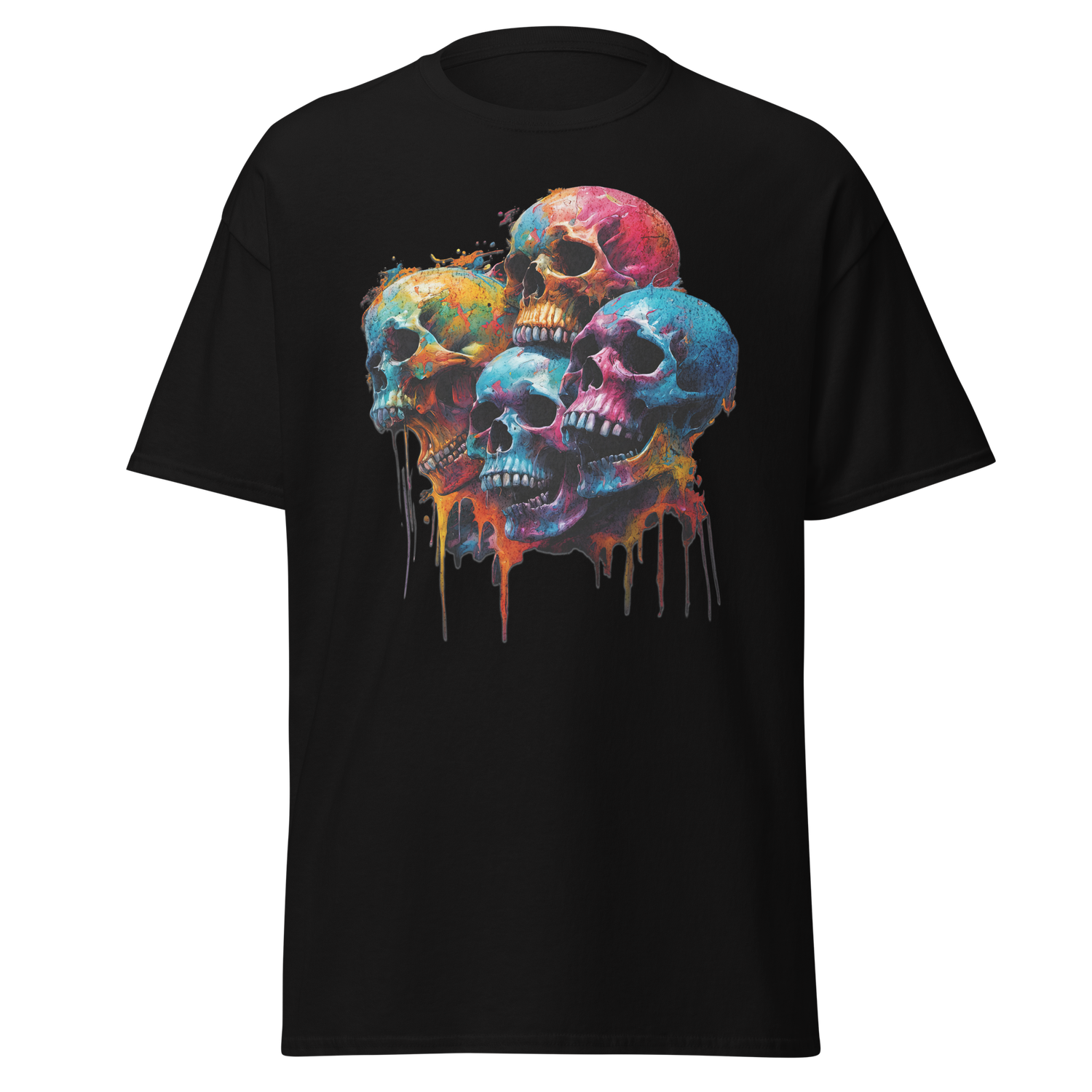 Skulls Screaming Color in the Night