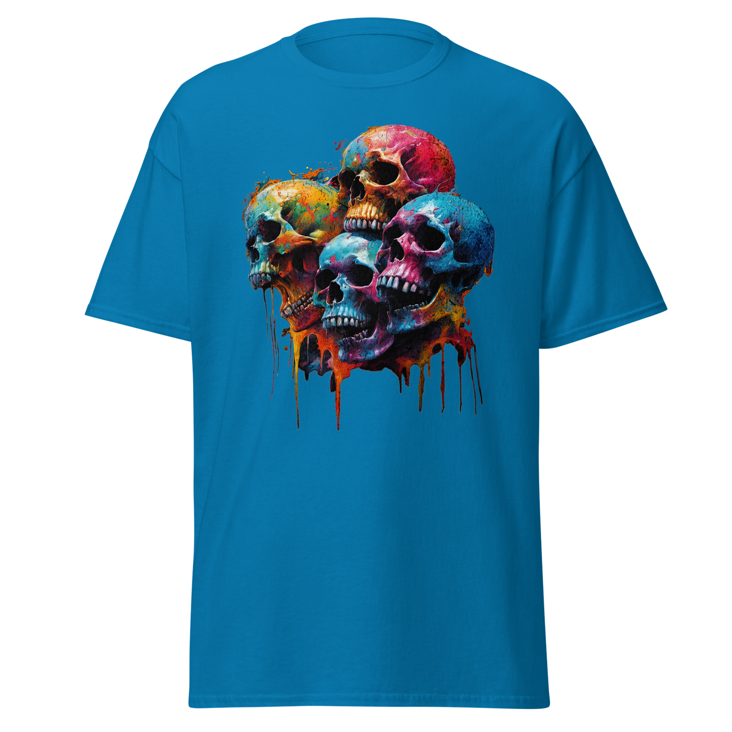 Skulls Screaming Color in the Night