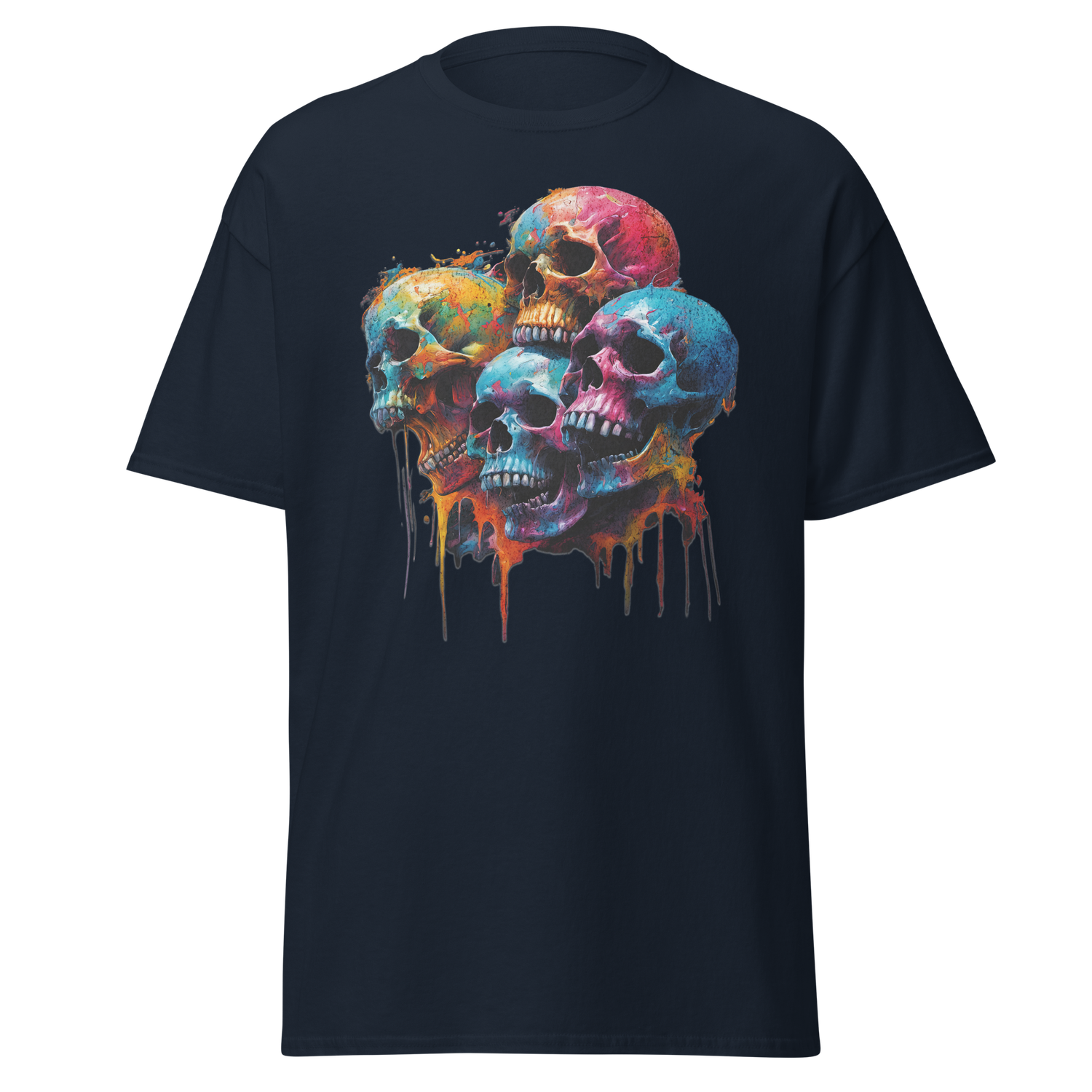 Skulls Screaming Color in the Night