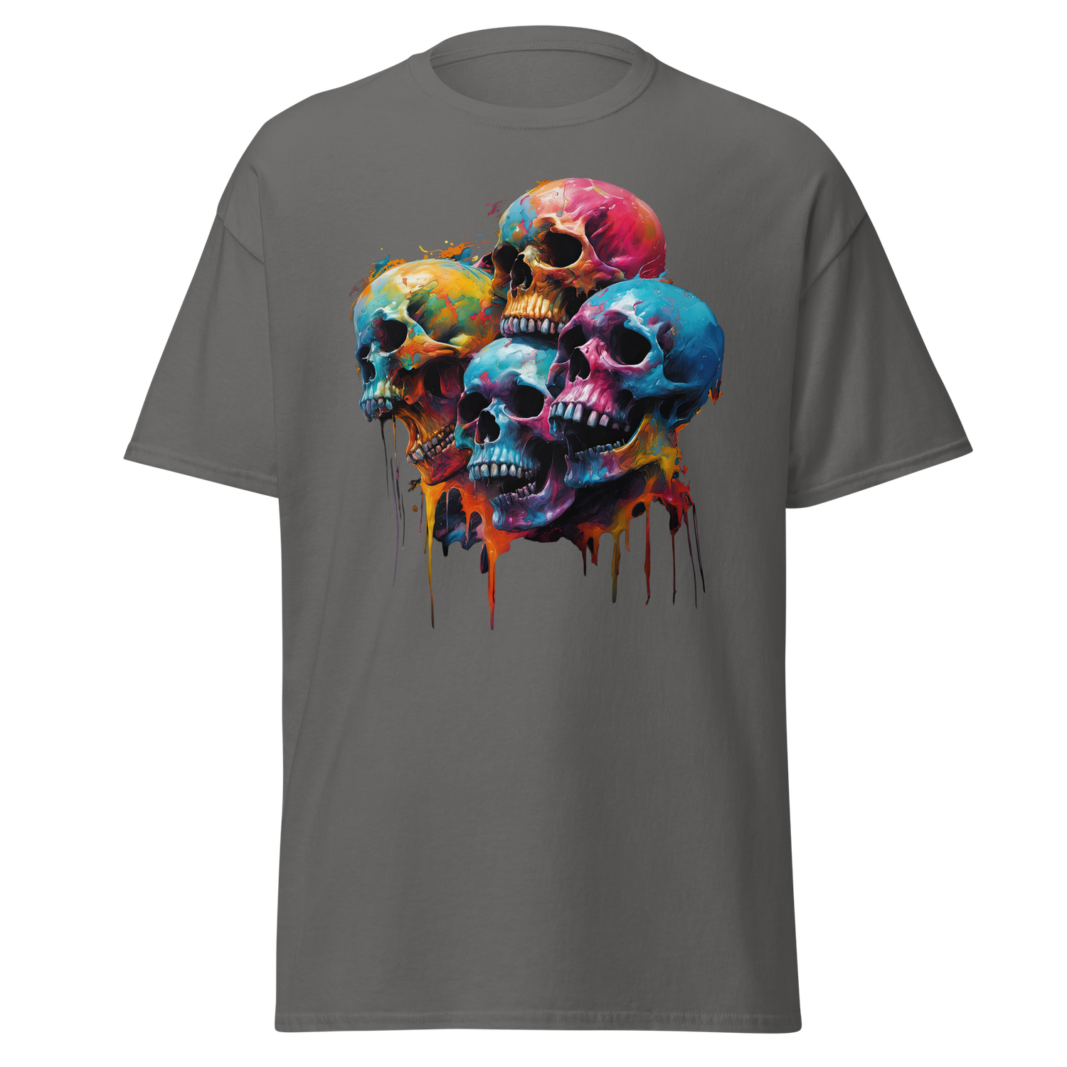 Skulls Screaming Color in the Night