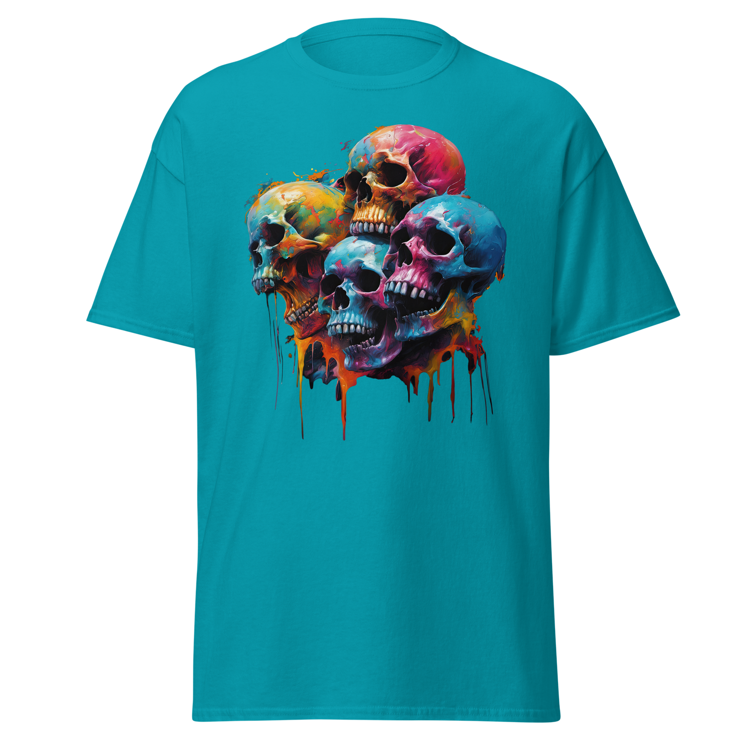 Skulls Screaming Color in the Night