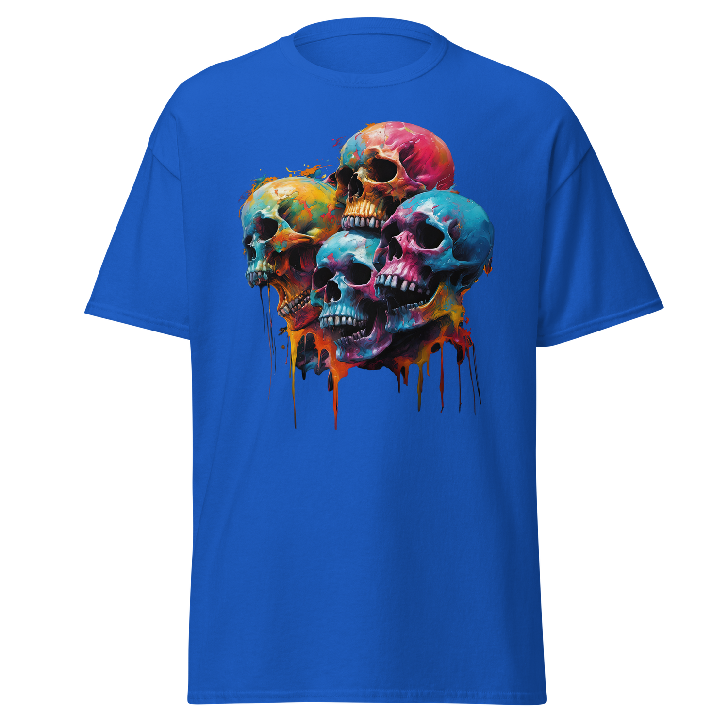 Skulls Screaming Color in the Night