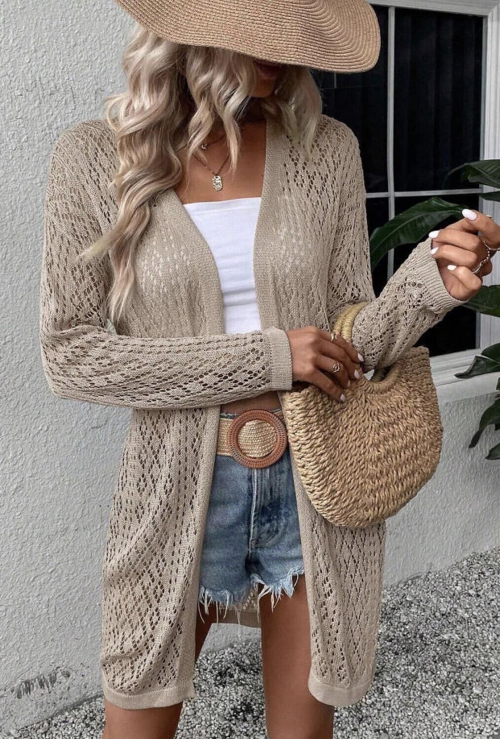 Beige Lightweight Cardigan