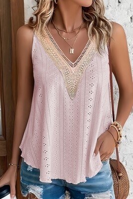 Eyelet Crochet Tank