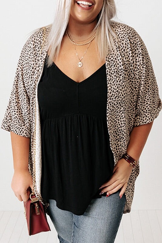 Plus Open Front Cardigan