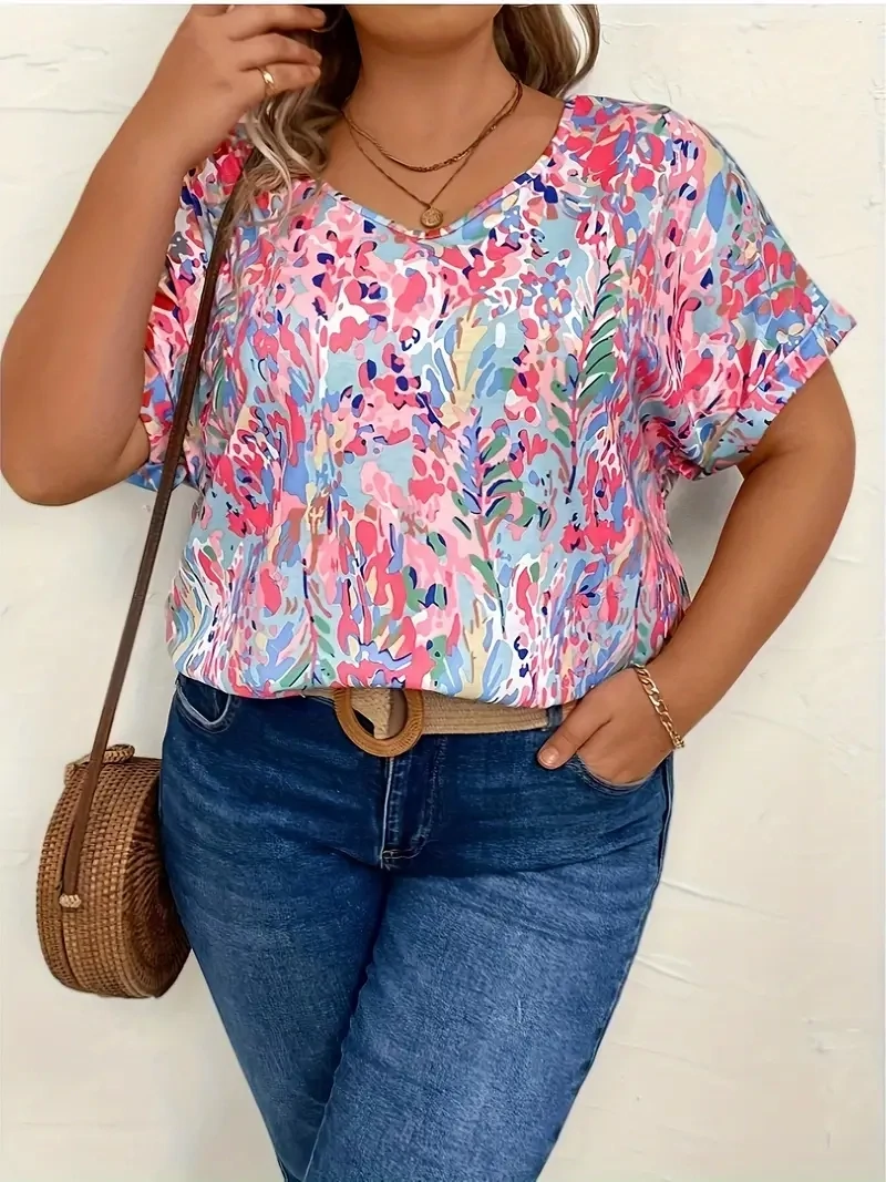 Plus Casual Floral Tee