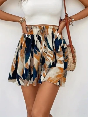 Floral High-Waist Shorts