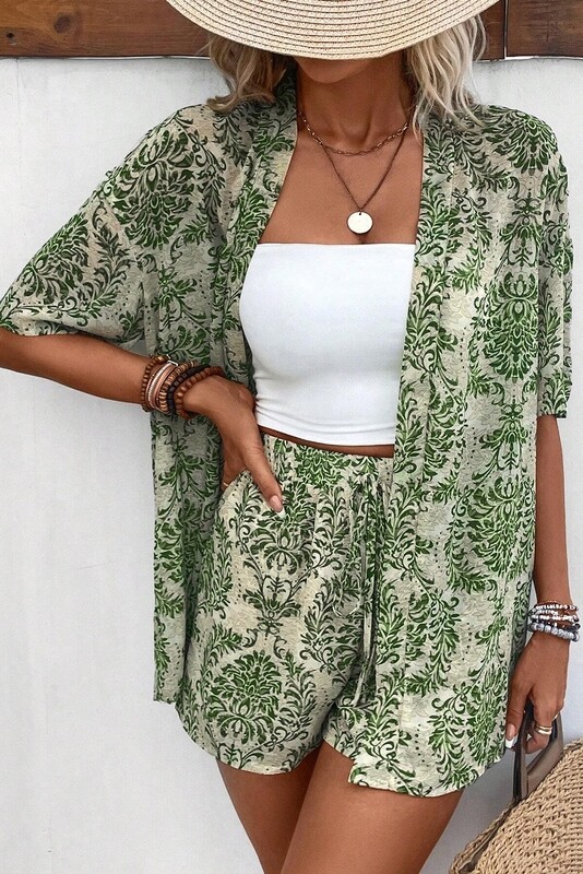 Green Floral Set