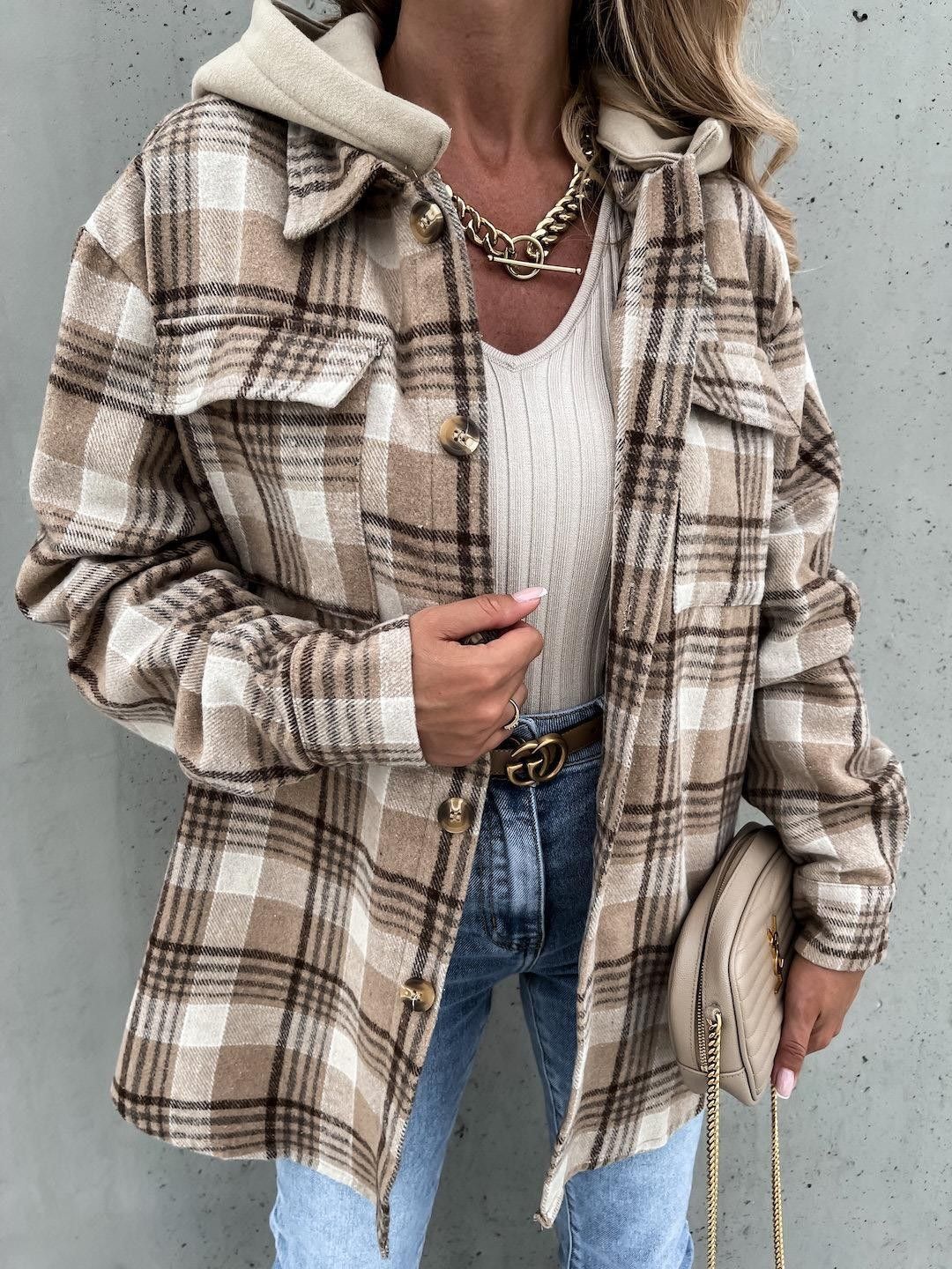 Hooded Flannel Shacket