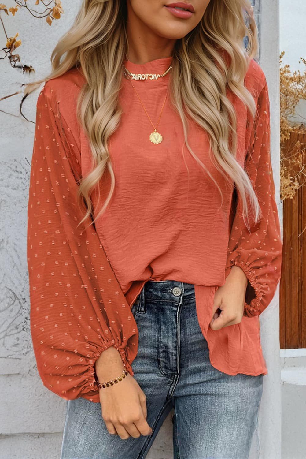 Bubble Sleeve Blouse