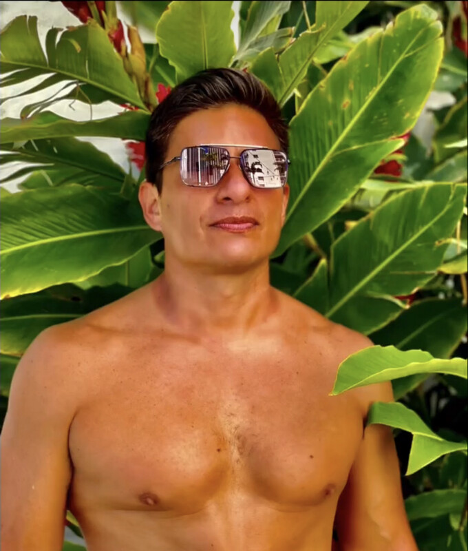 RETRO MODERN SUNGLASSES Brown/Black, Gold Sides