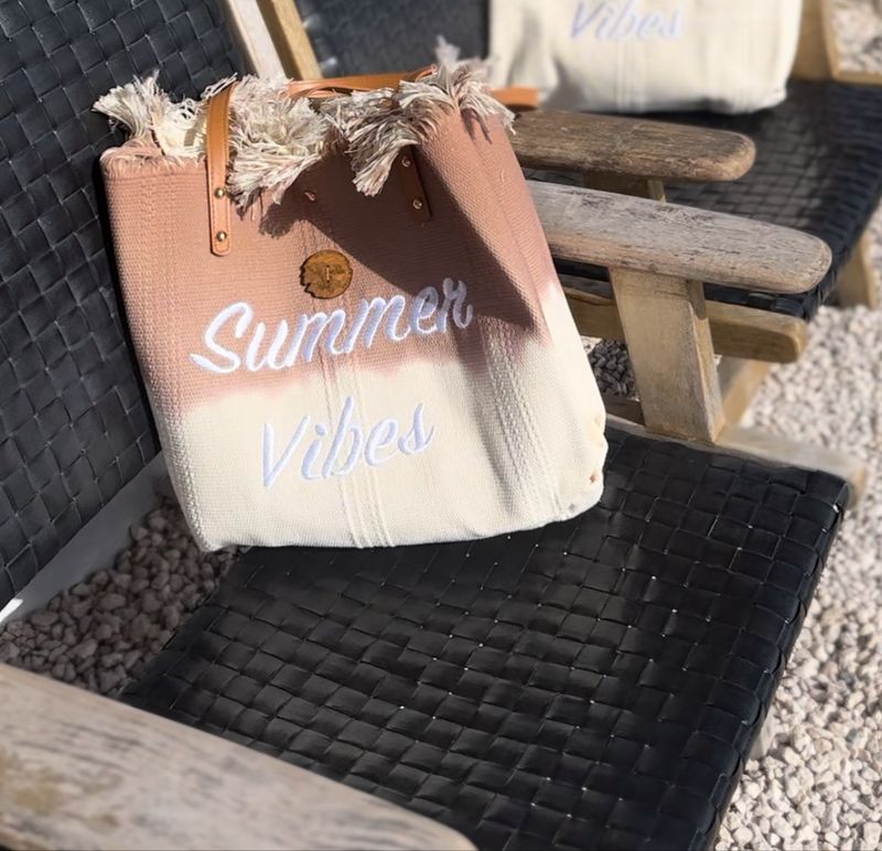 Canvas fringe tote Bag