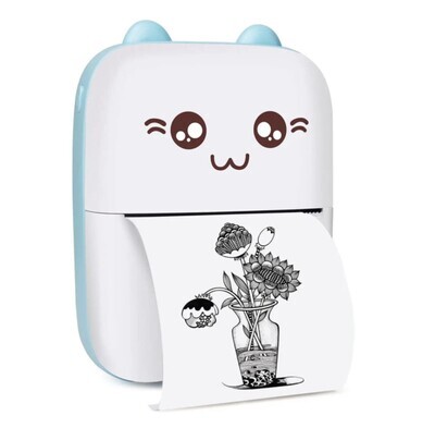 Precision Portable Mini Thermal Printer - Wireless Bluetooth (Blue)