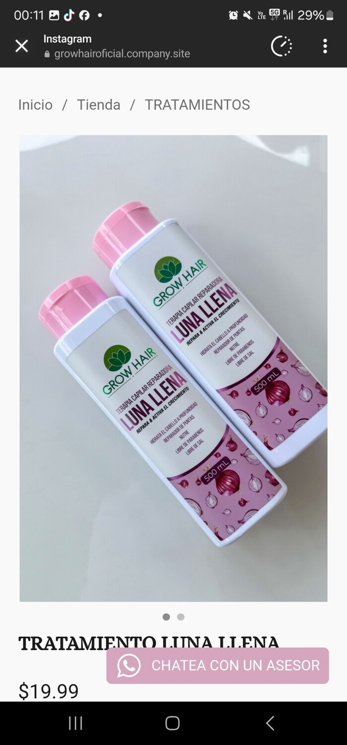 Terapia capilar LUNA LLENA 500ML