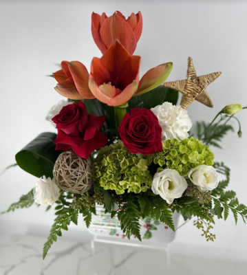 Amaryllis au centre de la table