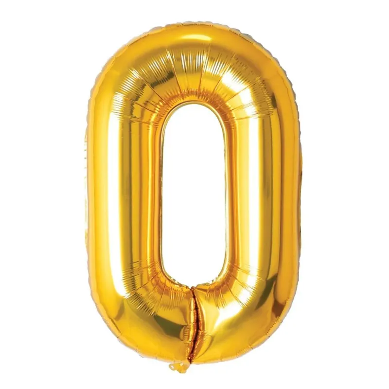 Ballon mylar, 34 pouces, chiffre 0