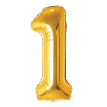 Ballon mylar, 34 pouces, chiffre 1