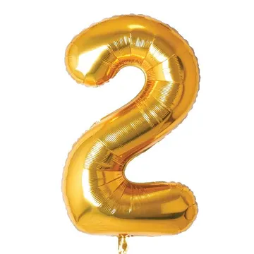 ​Ballon mylar, 34 pouces, chiffre 2