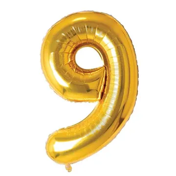 Ballon mylar, 34 pouces, chiffre 9