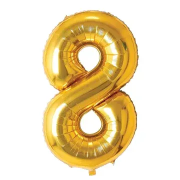 Ballon mylar, 34 pouces, chiffre 8
