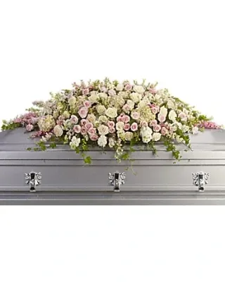 Always adored casket spray