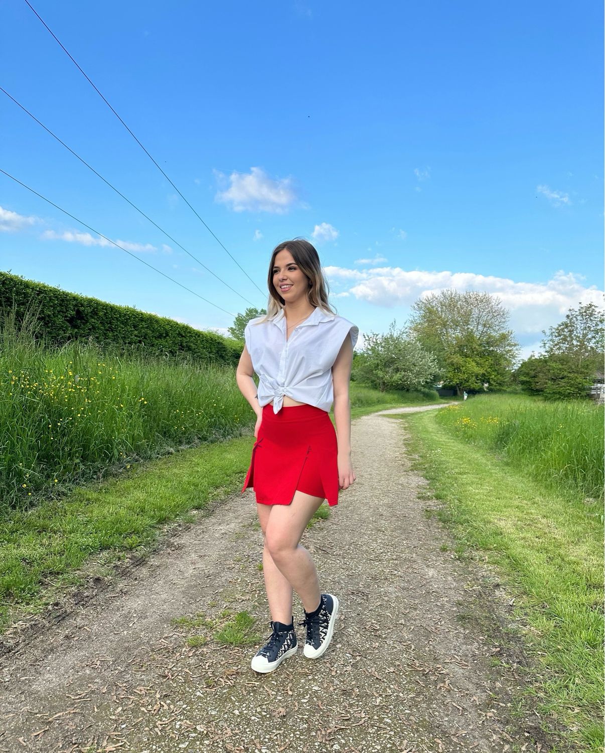 Jupe short rouge