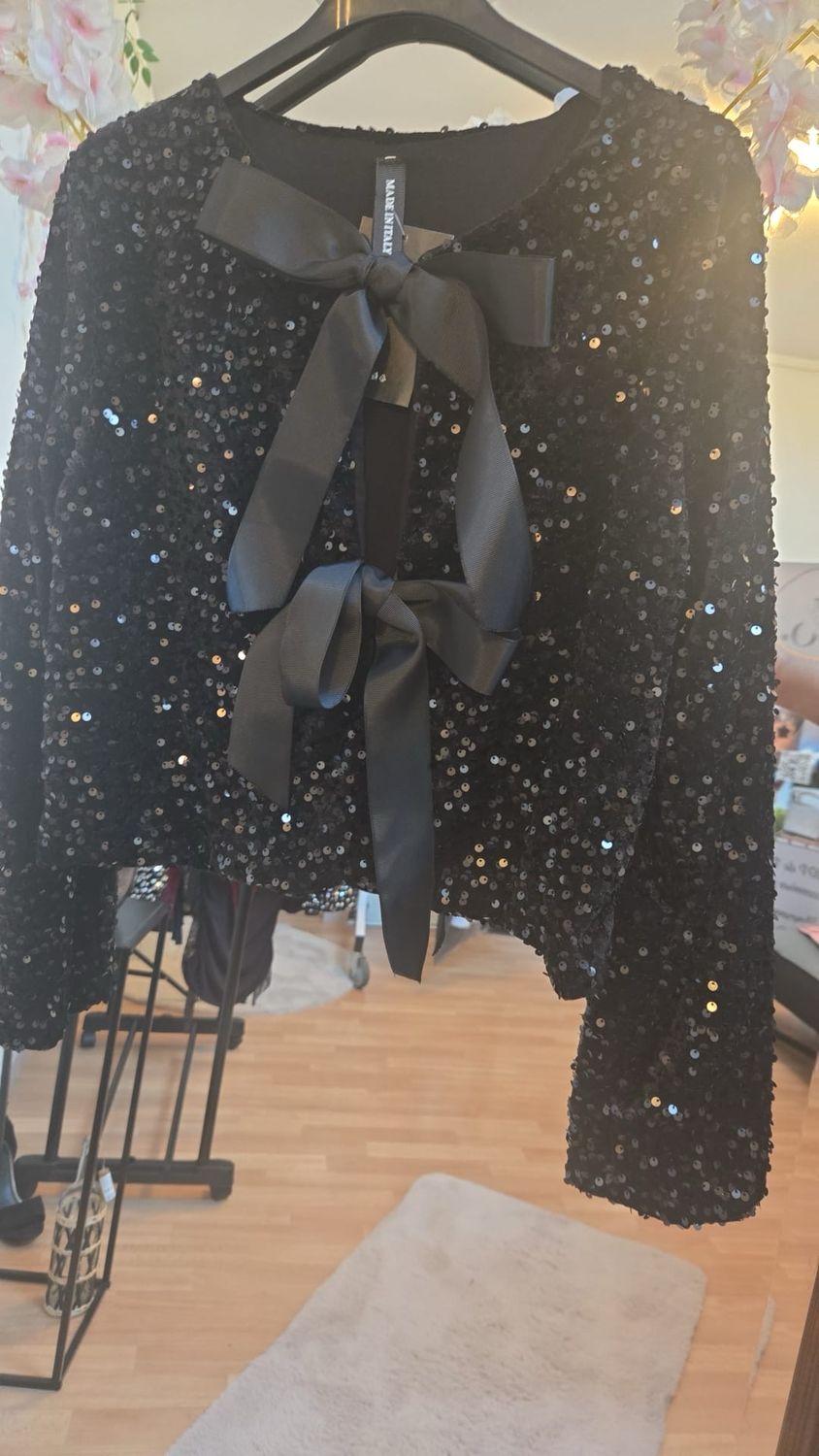 Gilet pailleté noir