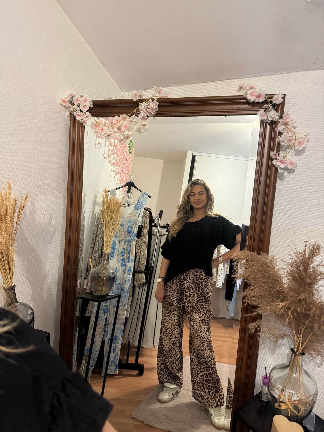 Pantalon léopard fluide