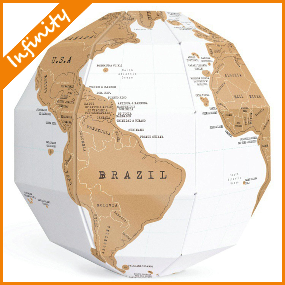 Scratch map del mondo in 3D