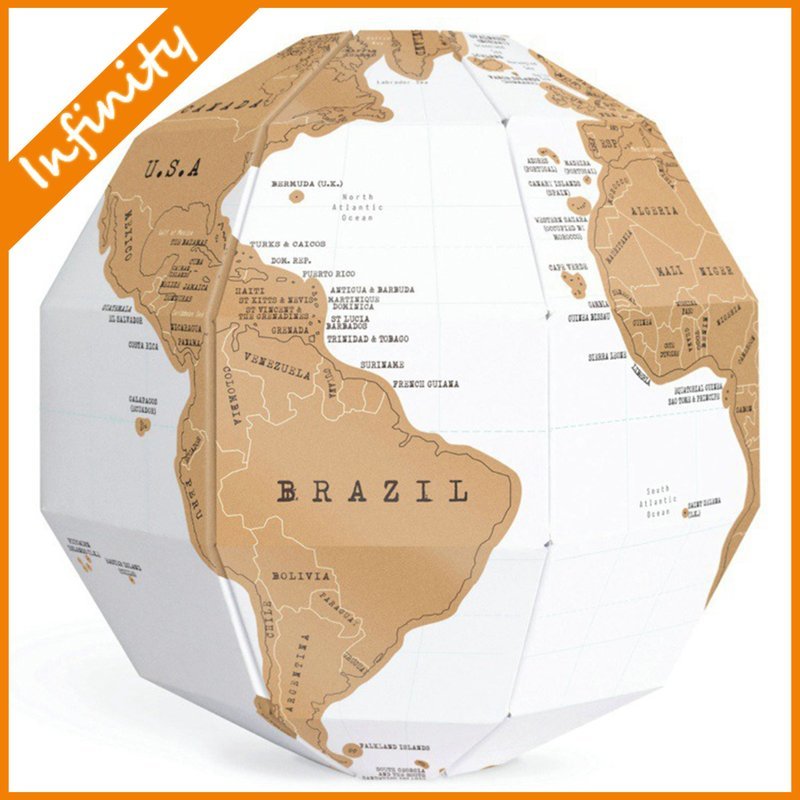 Scratch map del mondo in 3D